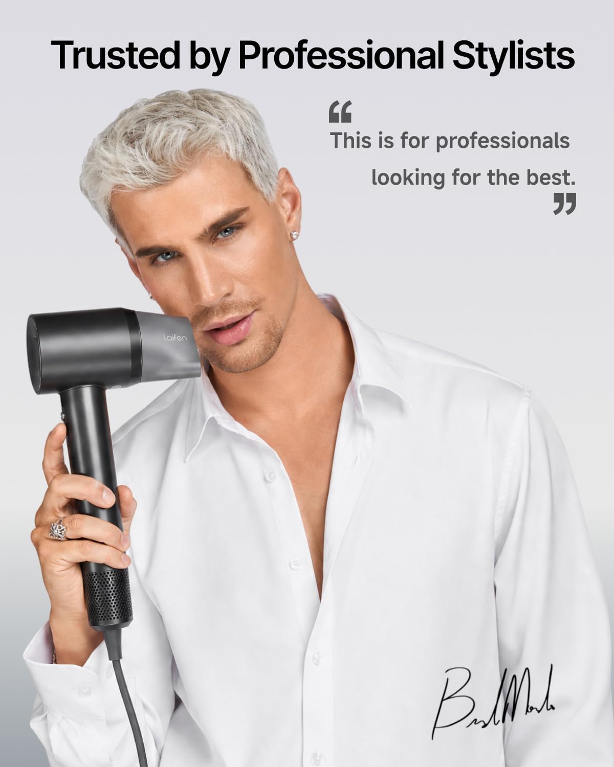 Laifen Swift Professional High-Speed Hair Dryer, 200M Negative Ions, Black - Image 6