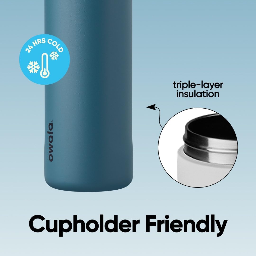 Owala FreeSip Stainless Steel Water Bottle 24 oz Denim - Image 5