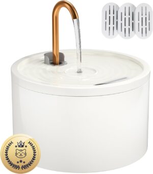 MISFANS Ceramic Cat Water Fountain,...