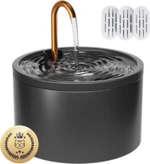MISFANS Ceramic Cat Water Fountain,...