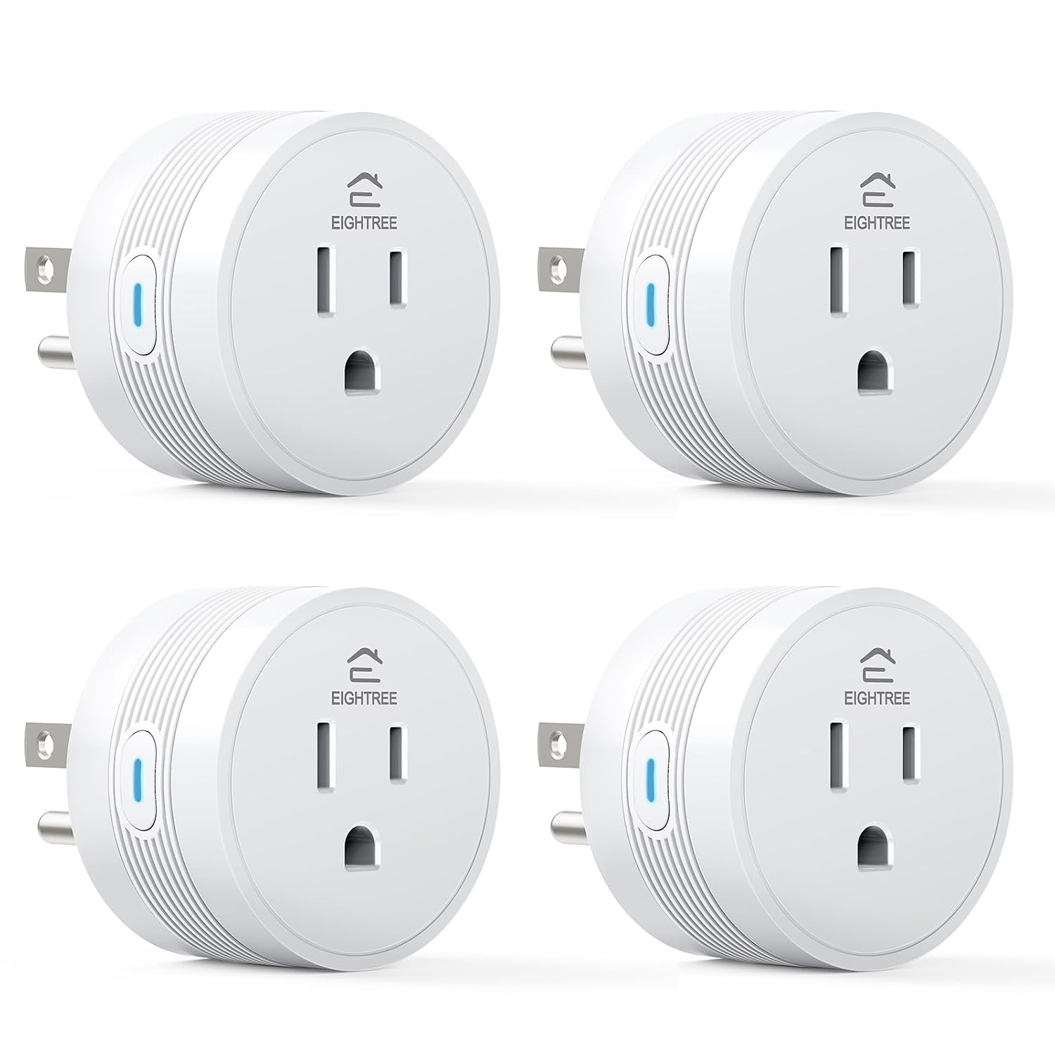 EIGHTREE 15A Smart Plug Works with Alexa & Google Home, Smart Outlet 4 Pack