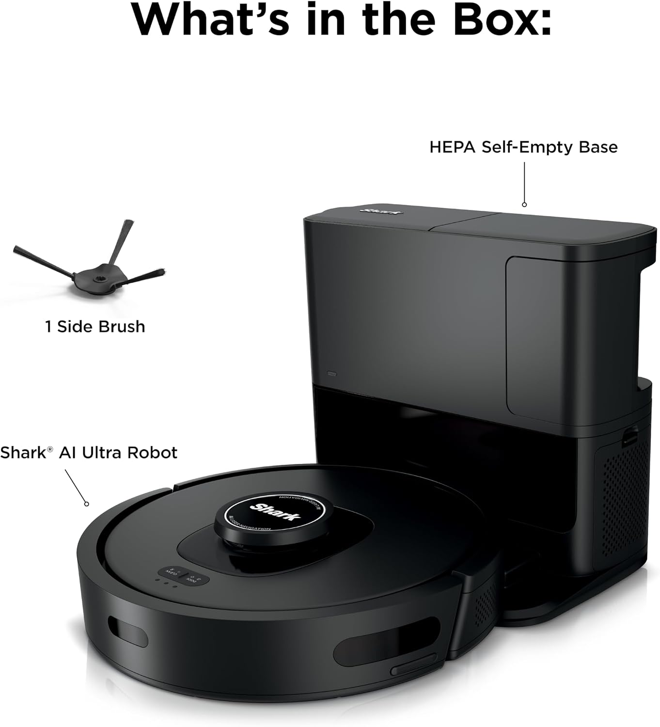 Shark AV2501S AI Ultra Robot Vacuum, with Matrix Clean, Home Mapping, 30-Day Capacity HEPA Bagless Self Empty Base, Perfect for Pet Hair, Wifi, Dark Grey - Image 10