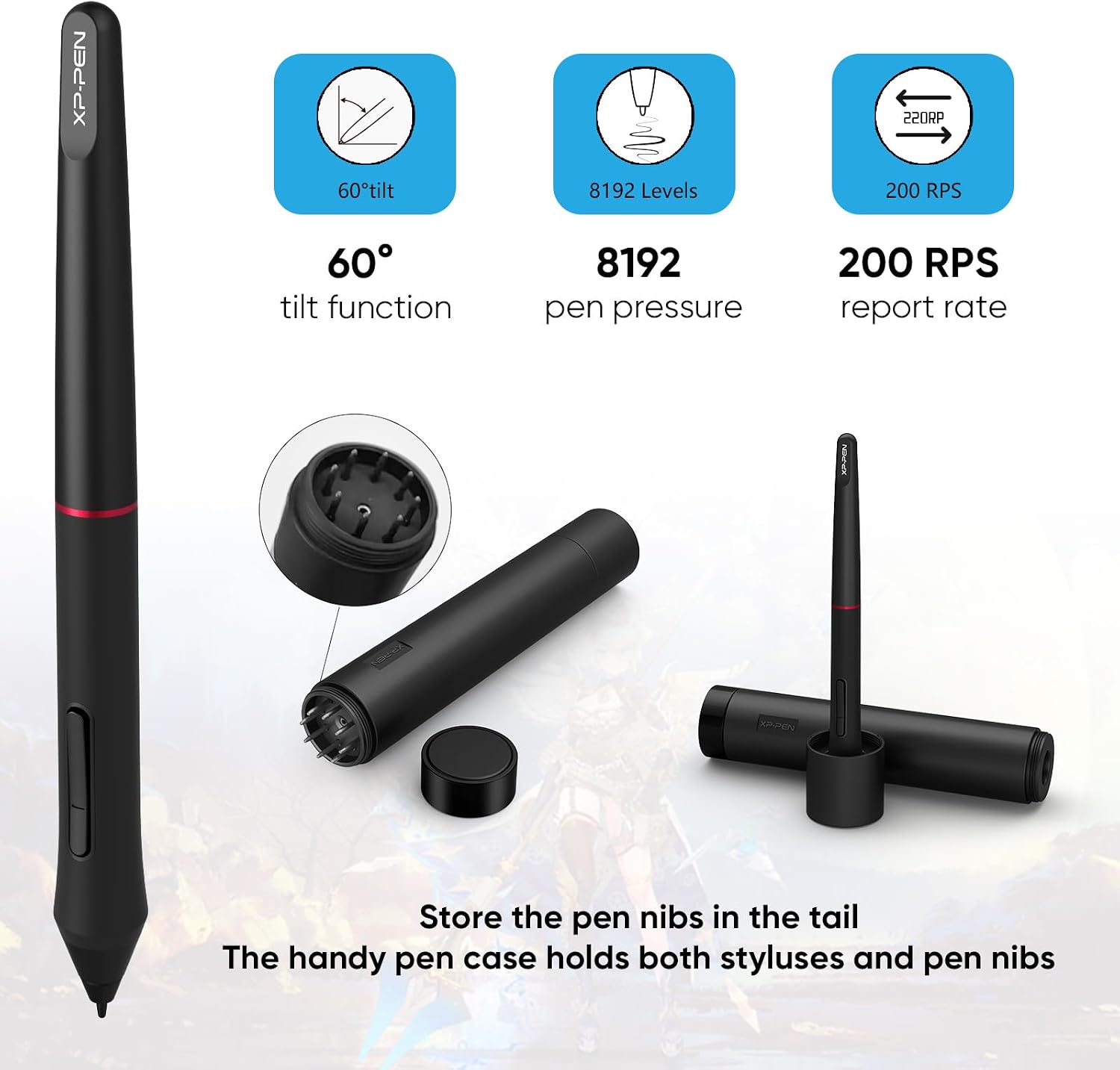 Drawing Tablet with Screen XPPen Artist 22R pro Computer Graphics Tablet 120% sRGB with Battery-Free Stylus Full-Laminated Technology, 21.5 inch Pen Display with 20 Shortcut Keys & 2 Red Dial(Black) - Image 5