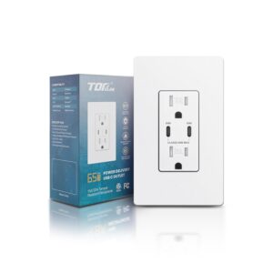 TOPELER USB C Wall Outlet, 65W Fast...