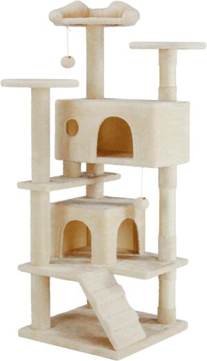 Sweetcrispy 54-inch Cat Tree Tower ...