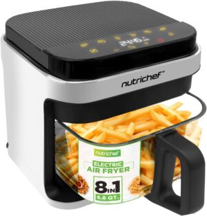 Nutrichef 5.8 Quart Air Fryer | 8-i...