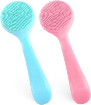 2Pack Silicone Face Brush Manual Fa...