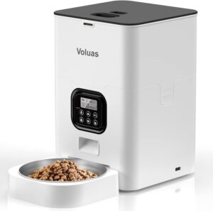 VOLUAS Automatic Cat Feeder, 4L Tim...