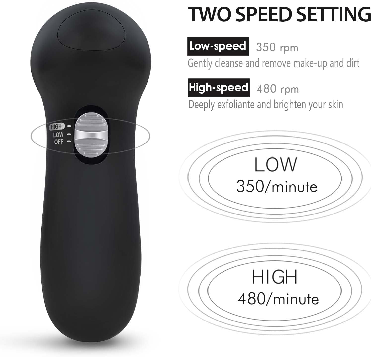 Facial Cleansing Brush Face Scrubber: CLSEVXY Electric Face Spin Cleanser Brushes with 6 Brush Heads for Deep Cleansing, Gentle Exfoliating, Removing Blackhead, Massaging - Image 7