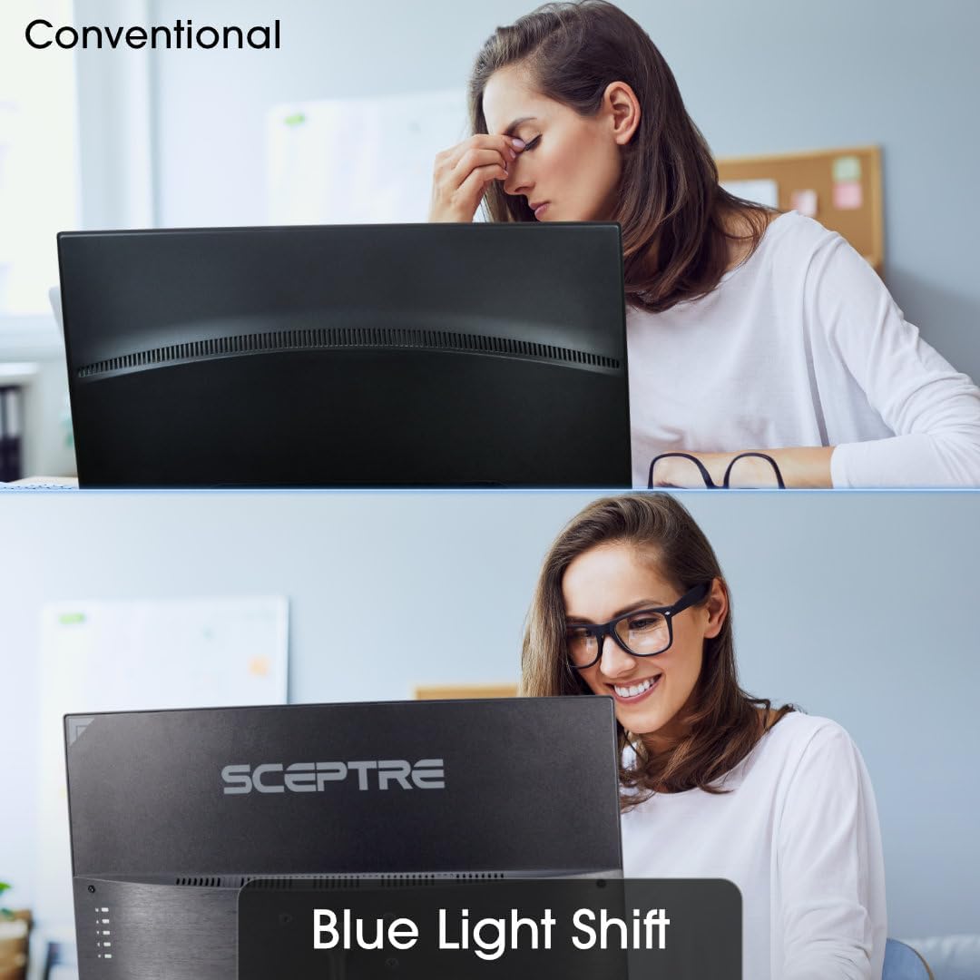 Sceptre Curved 24.5-inch Prime Gaming Monitor up to 240Hz 1080p R1500 1ms DisplayPort x2 HDMI x2 Blue Light Shift Build-in Speakers, Machine Black 2025 (C255B-FWT240 Series) - Image 8
