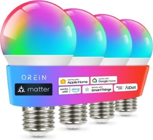 OREiN Matter Smart Light Bulb, A19 ...