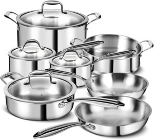 3 Ply Stainless Steel 11-Piece Cook...