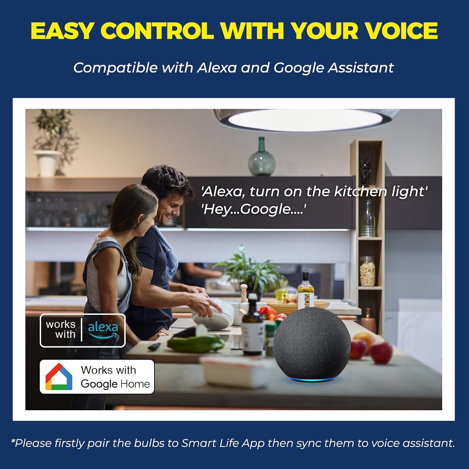 Lightinginside Smart Light Bulb Work with Alexa/Google Home/SmartLife, 4PCS | CRI>90, No Hub Required, 60W RGBCW Color Changing Light Bulbs, 800LM 9W Smart Bulb, 2.4G WiFi & BLE A19 E26 Bulb, ETL Listed - Image 4