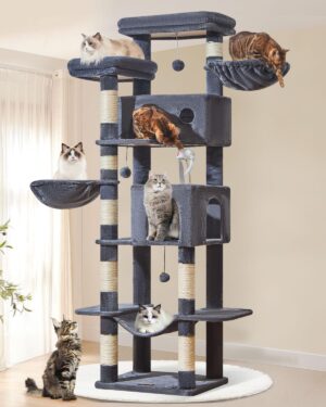 Taoqimiao 76in Cat Tree, Tall Sturd...