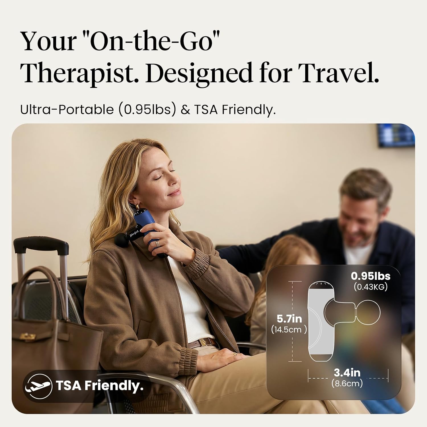 BOB AND BRAD Q2 Mini Massage Gun, Pocket-Sized Deep Tissue Massager, FSA Portable Percussion Muscle Massager Gun, Ultra Small & Quiet Travel Massage Gun for Pain Relief, HSA Eligible - Image 3