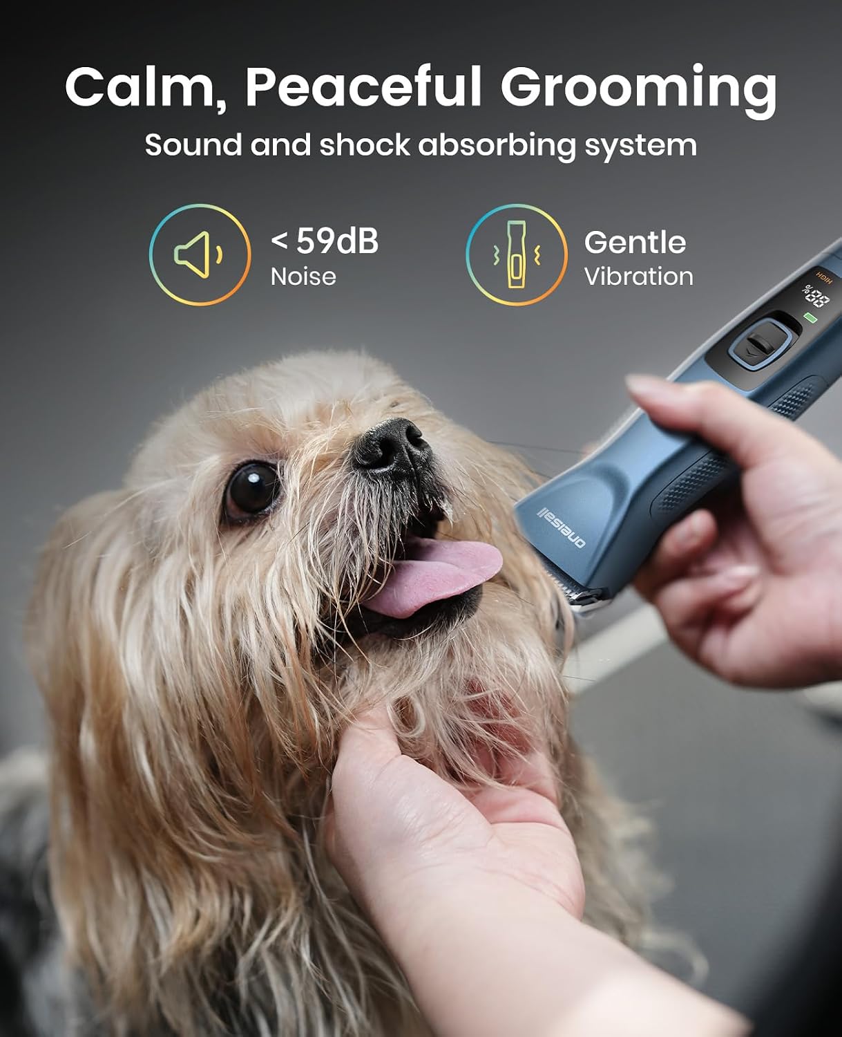 oneisall Professional Dog Clippers for Grooming Thick Hair Cordles | A5 Blade, 3700SPM 2-Speed, 2600mAh Swappable Battery, Low Noise, Metal Guide Combs, for Medium Large Dog Curly Matted Hair - Image 4