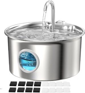 Pet Water Fountain Stainless Steel:...