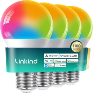 Linkind Matter Smart Light Bulbs 5G...