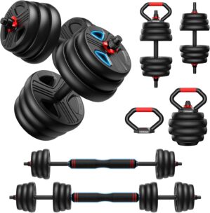 FITPLAM Adjustable dumbbell set,20/...
