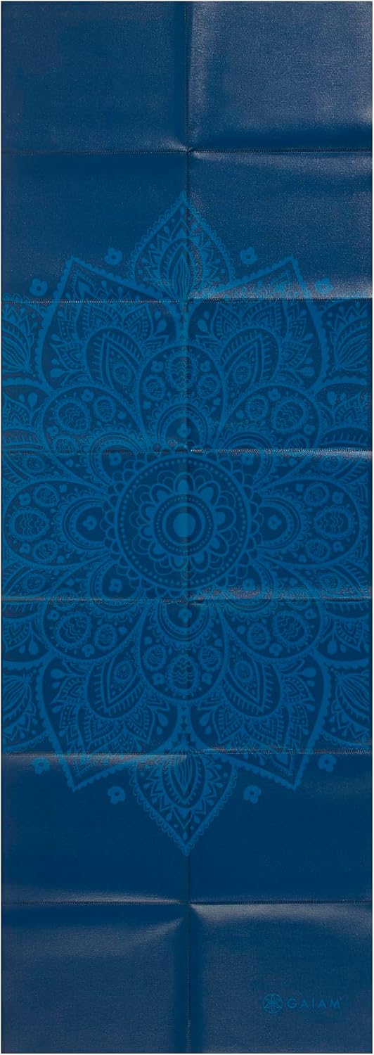 Gaiam Foldable Yoga Mat, 2mm Icy Paisley - Image 2