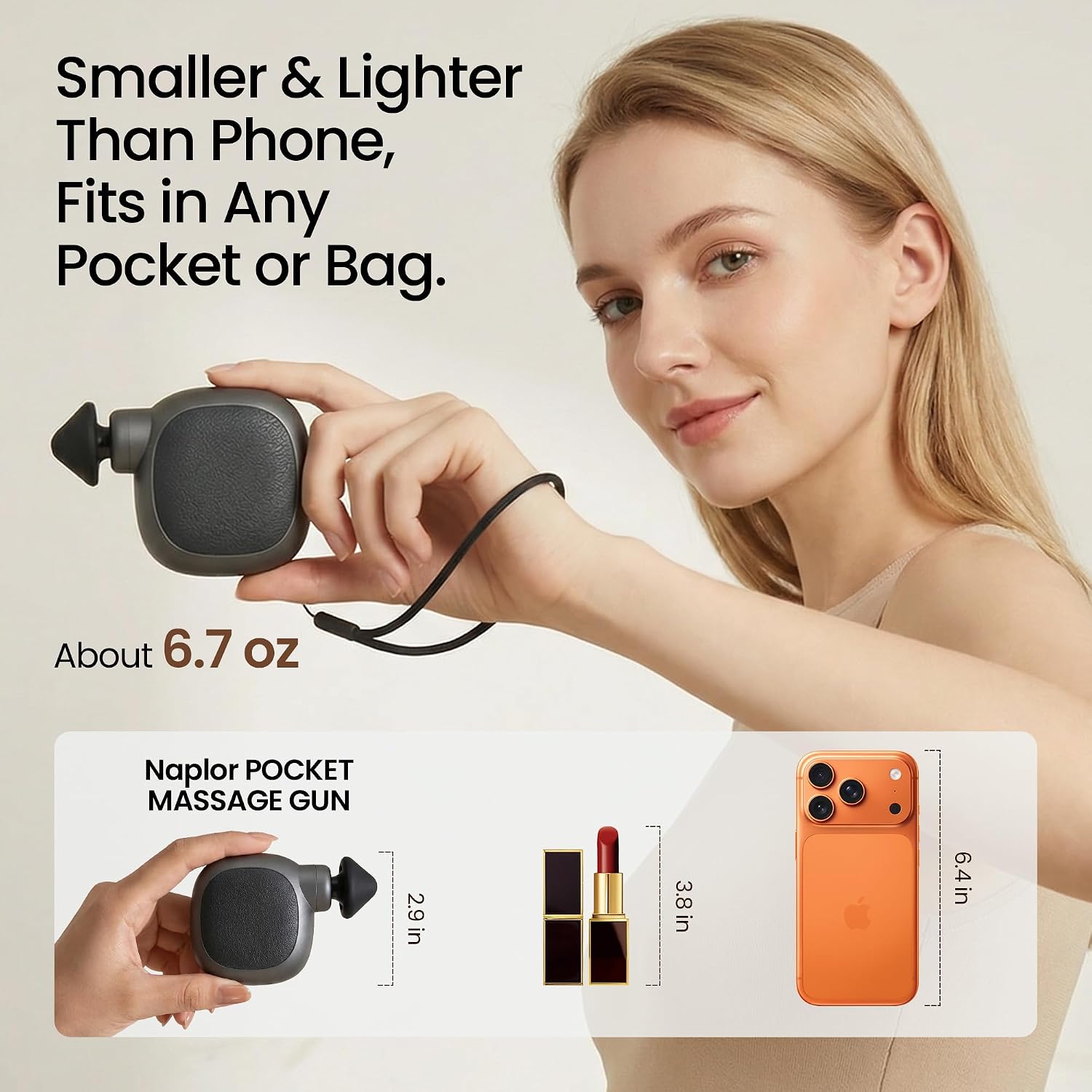 Mini Massage Gun, Small Handheld Muscle Massager for Face Neck Scalp - Image 2