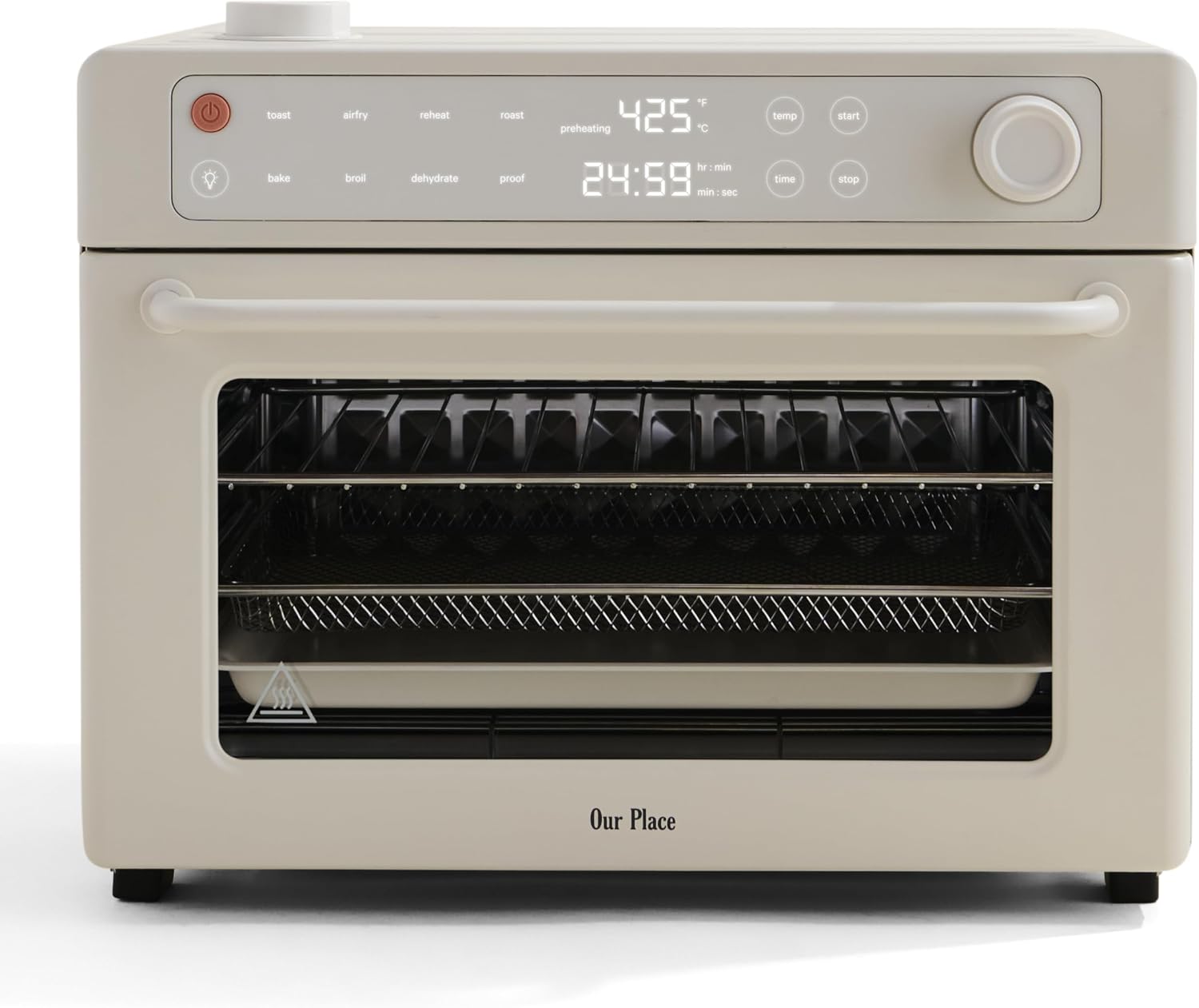 Our Place Wonder Oven Pro, 8-in-1 Digital Air Fryer Oven, 3-Rack, 32 Qt | Non-toxic air fryer toaster oven combo; basket, rack, pan, tray; air fry, toast, roast, bake, reheat, broil, proof, dehydrate