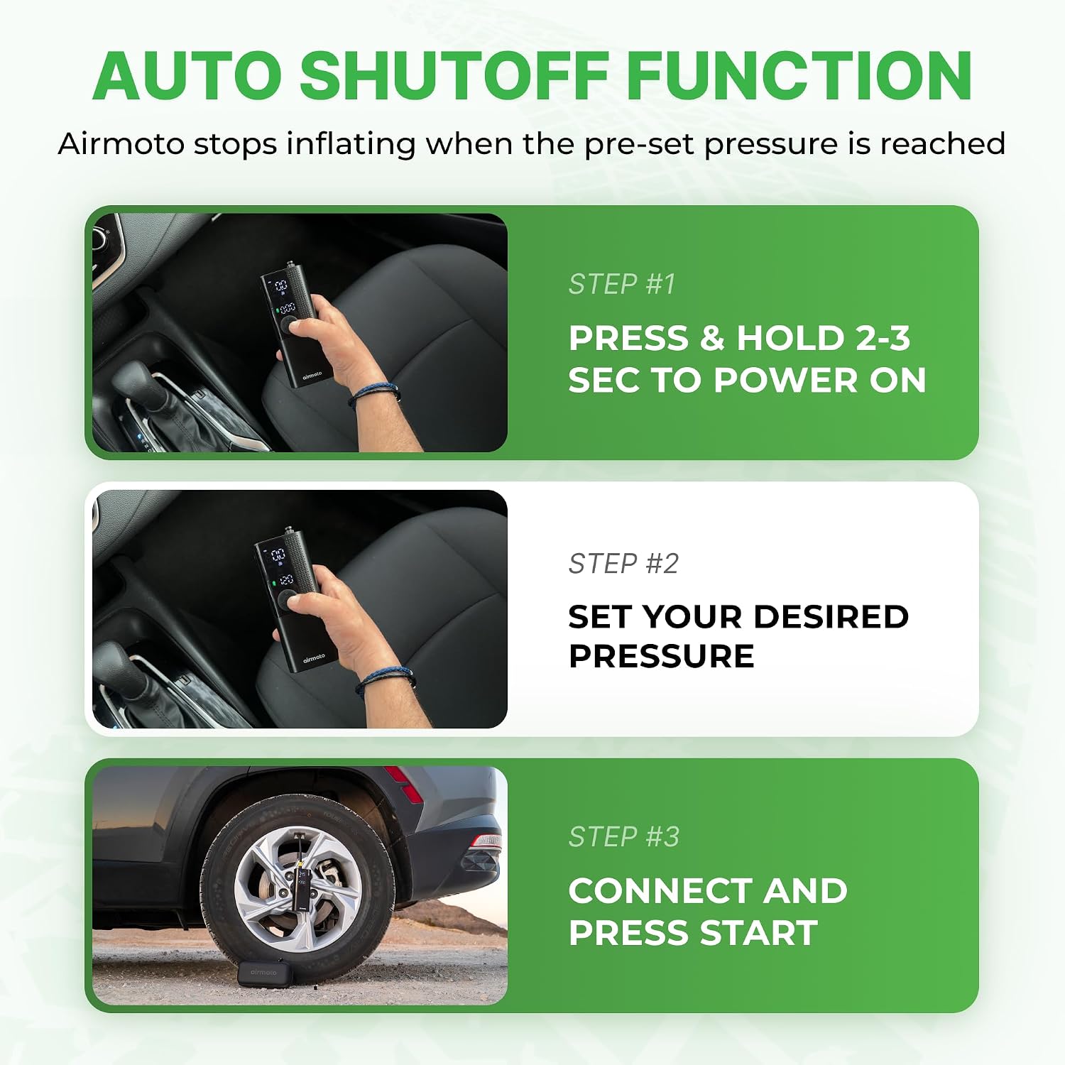 Airmoto Portable Tire Inflator and Hard Carrying Case Bundle - Image 5