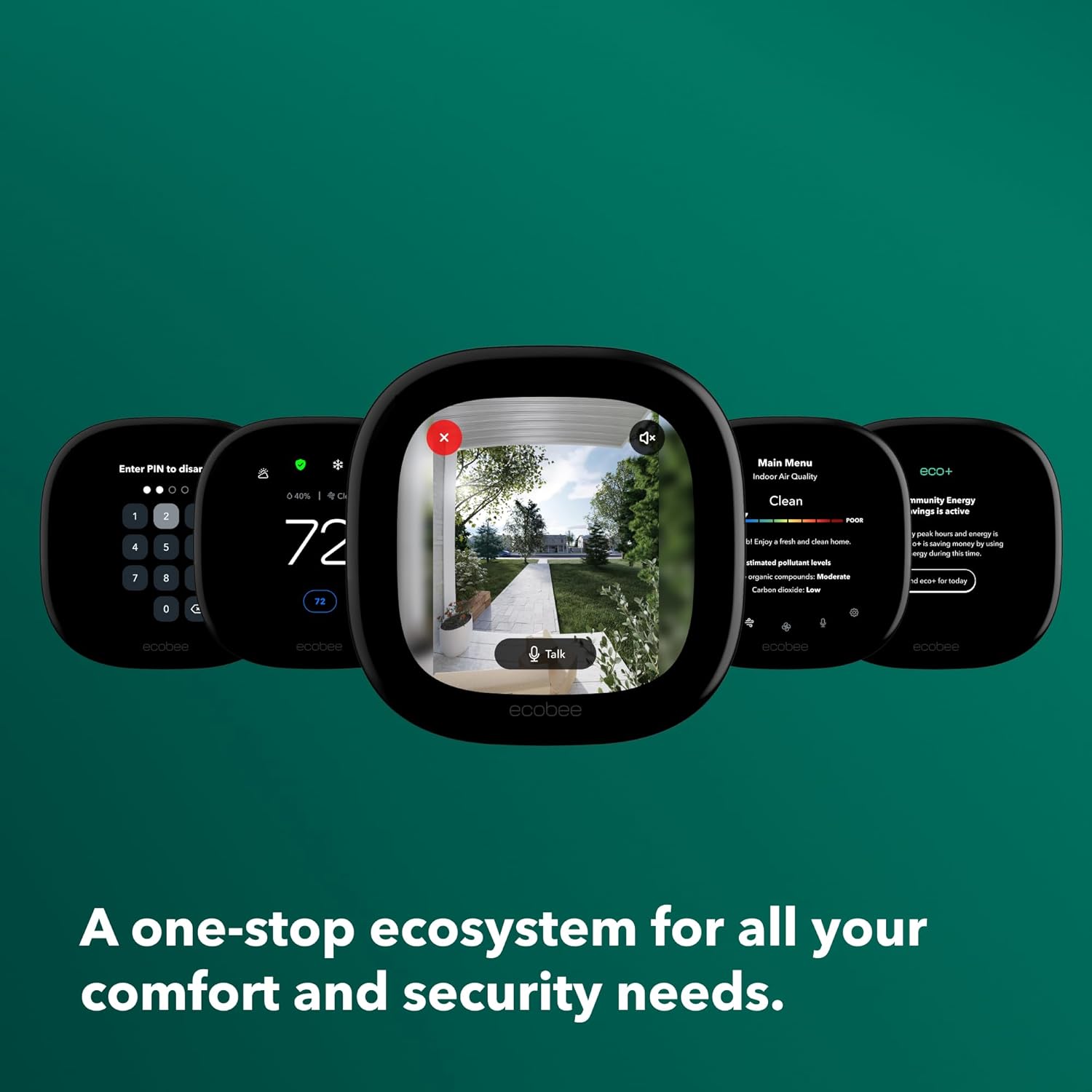 ecobee Comfort and Security Bundle, Smart Thermostat Premium & SmartSensor | Built-in Alexa and Siri, Doorbell live view, Smoke alarm detection, Radar occupancy sensor, open and close notifications - Image 2