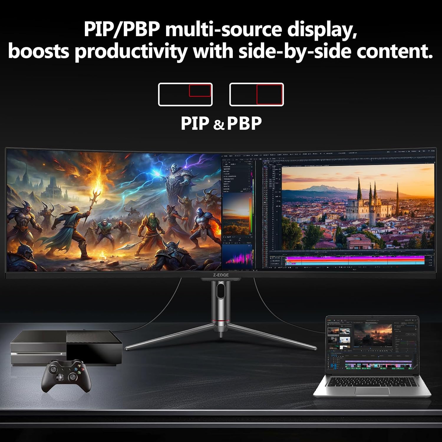 Z-Edge 5K 49 Inch Curved Gaming Monitor, DQHD 240Hz Ultrawide Computer - Image 5