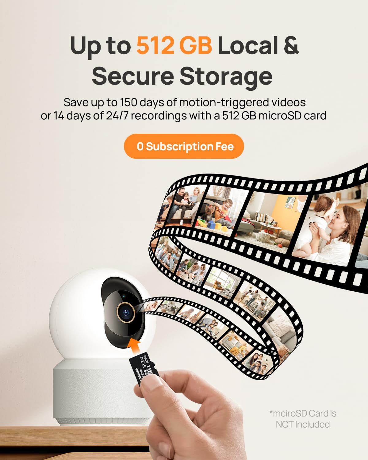 Anona 4K UHD Indoor Camera, Pet/Dog/Baby Security Camera with Phone App, 360°Pan-Tilt, 2.4G/5G Dual-Band Wi-Fi 6, Auto-Tracking, Person/Pet/Baby Crying Detection, Privacy Mode, Two-Way Audio, 4 Pack - Image 6