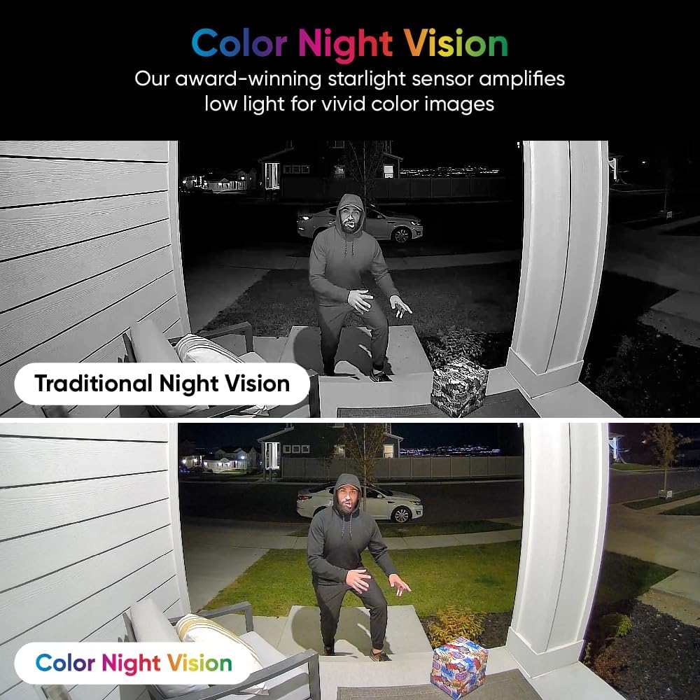 Wyze Video Doorbell v2, Wired, 2K Video, Two-Way Audio, Color Night Vision, Compatible with Alexa & Google Assistant, Black (Renewed) - Image 6