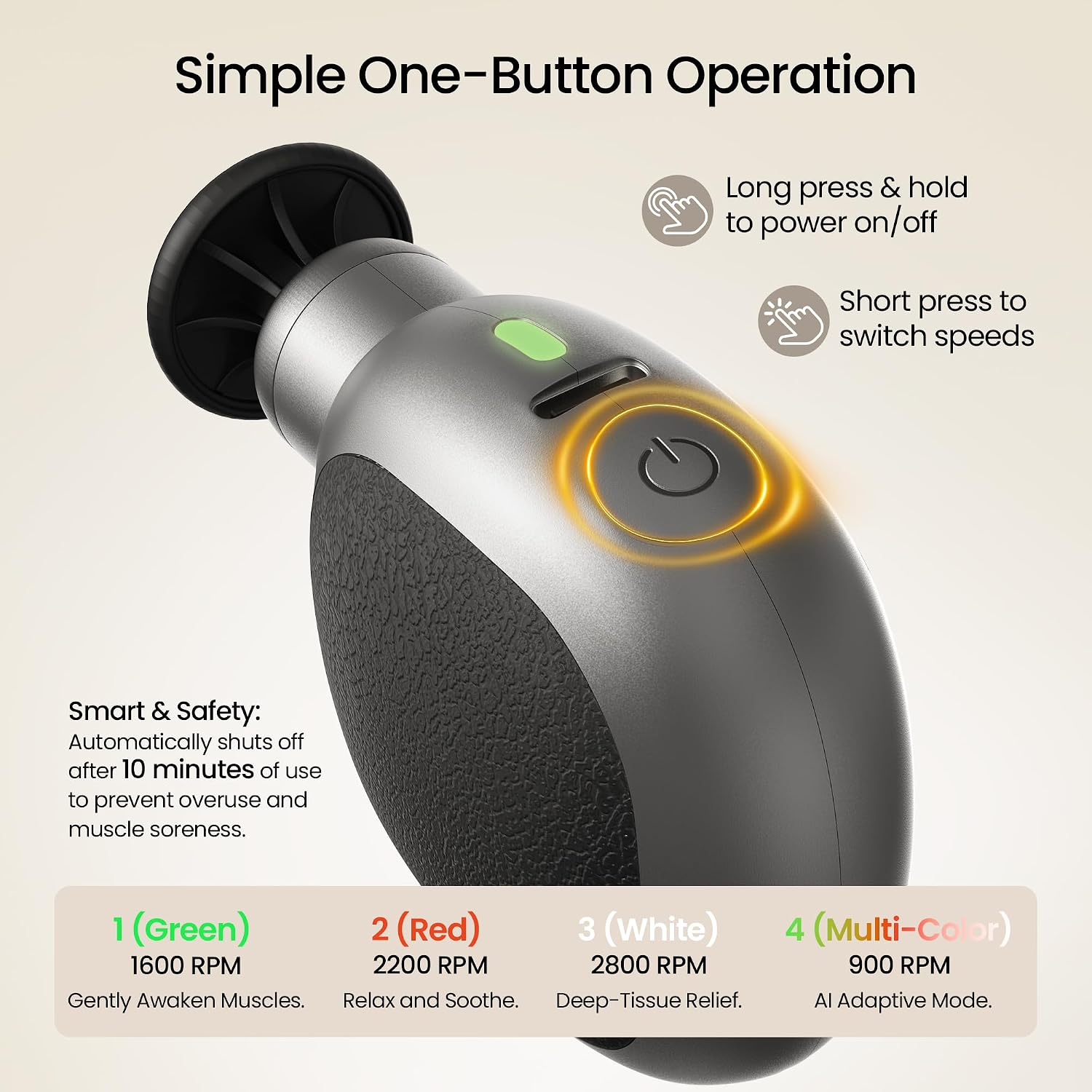 Mini Massage Gun, Small Handheld Muscle Massager for Face Neck Scalp - Image 8