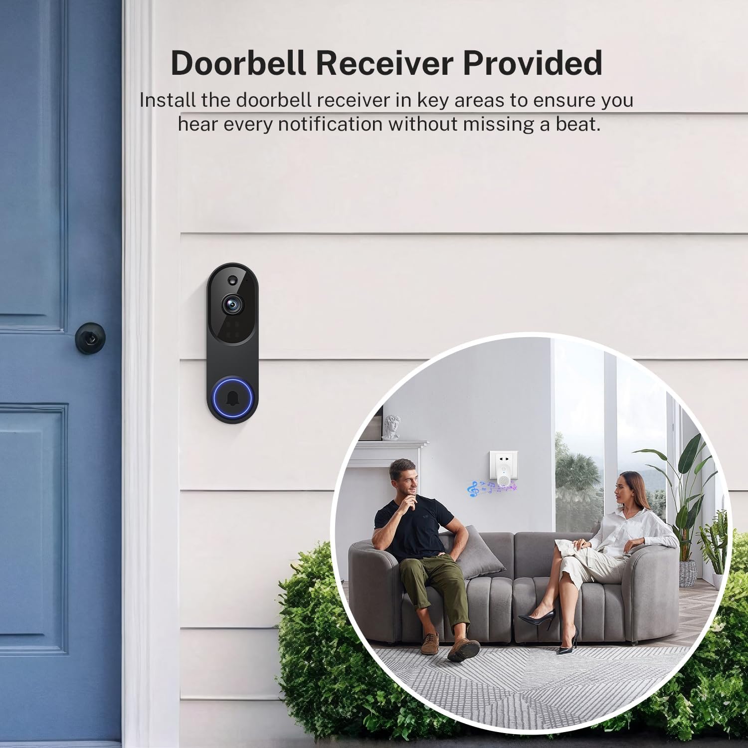 Orbitell 1080p Wireless Wi-Fi Video Doorbell Camera with Two Way Audio, Night Vision, Cloud Storage, Smart AI Motion Detection, Support 2.4GHz Wi-Fi only - Image 7