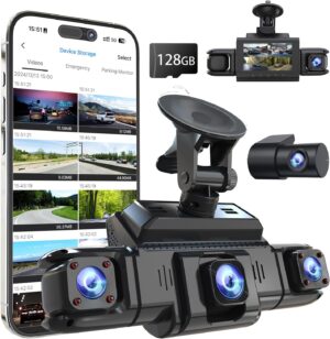 360 View 4 Channel Dash Cam Front a...