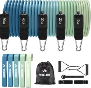 WHATAFIT Resistance Bands with Hand...