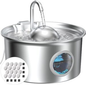 Pet Water Fountain Stainless Steel:...