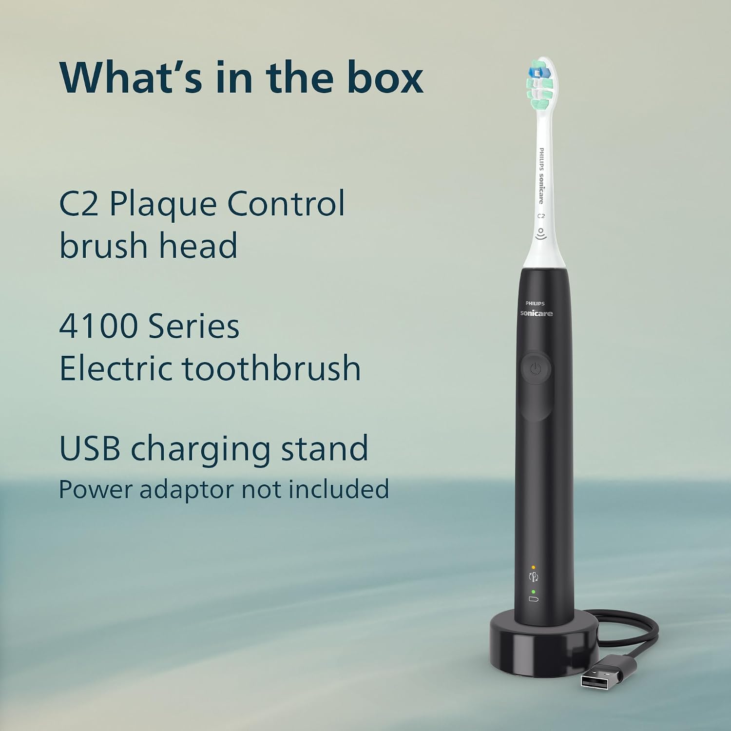Philips Sonicare 4100 Rechargeable Electric Toothbrush, 1 Brush Head, Black - Image 8