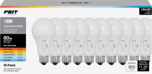 Feit Electric A19 LED Light Bulb, 6...