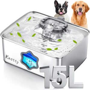 Kastty 4Gal/15L Stainless Steel Dog...