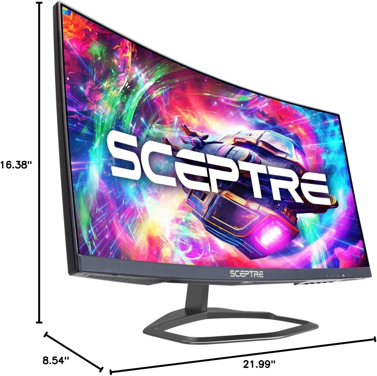 Sceptre Curved 24.5-inch Prime Gaming Monitor up to 240Hz 1080p R1500 1ms DisplayPort x2 HDMI x2 Blue Light Shift Build-in Speakers, Machine Black 2025 (C255B-FWT240 Series) - Image 10