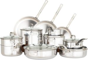 Viking 3-Ply Pots and Pans Set, 17 ...