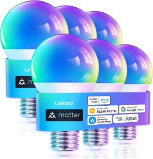 Linkind Matter Smart Light Bulbs, W...