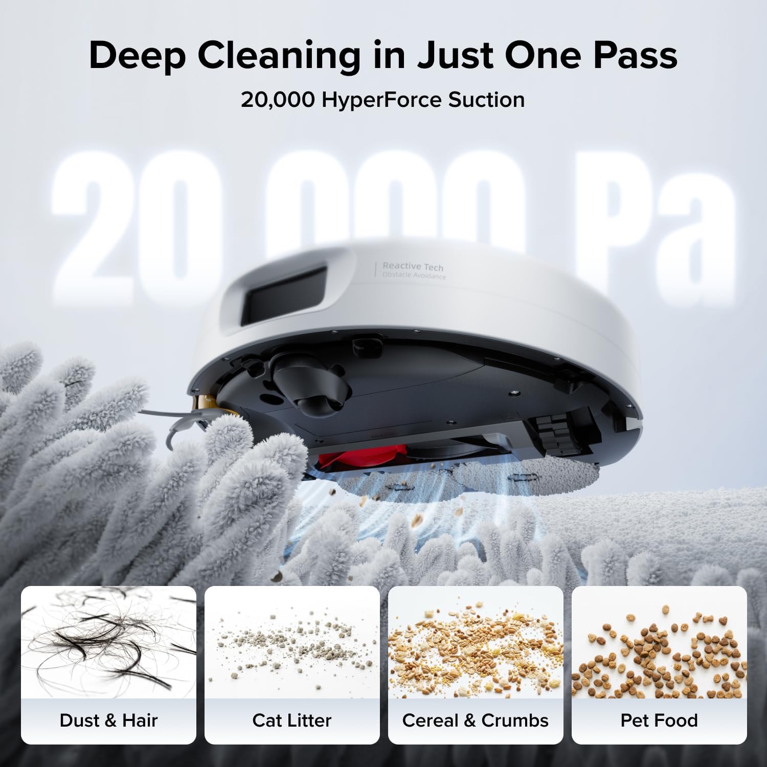 roborock 2026 New Qrevo 2 Pro Robot Vacuum and Mop, 20,000Pa Suction | FlexiArm Edge Mopping, Zero-Tangle, High-Temperature Mop Self-Cleaning, Smart Obstacle Avoidance, Auto Mop Removal, White - Image 2