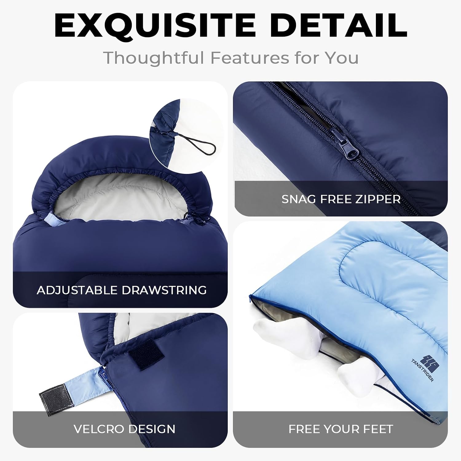 Ultralight Warm Weather Sleeping Bag - Portable, Waterproof, Compact Lightweight, Comfort with Compression Sack - Great for Outdoor Camping, Backpacking & Hiking - Image 4
