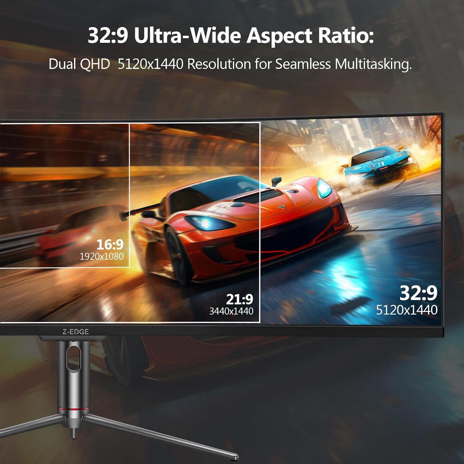 Z-Edge 5K 49 Inch Curved Gaming Monitor, DQHD 240Hz Ultrawide Computer - Image 3