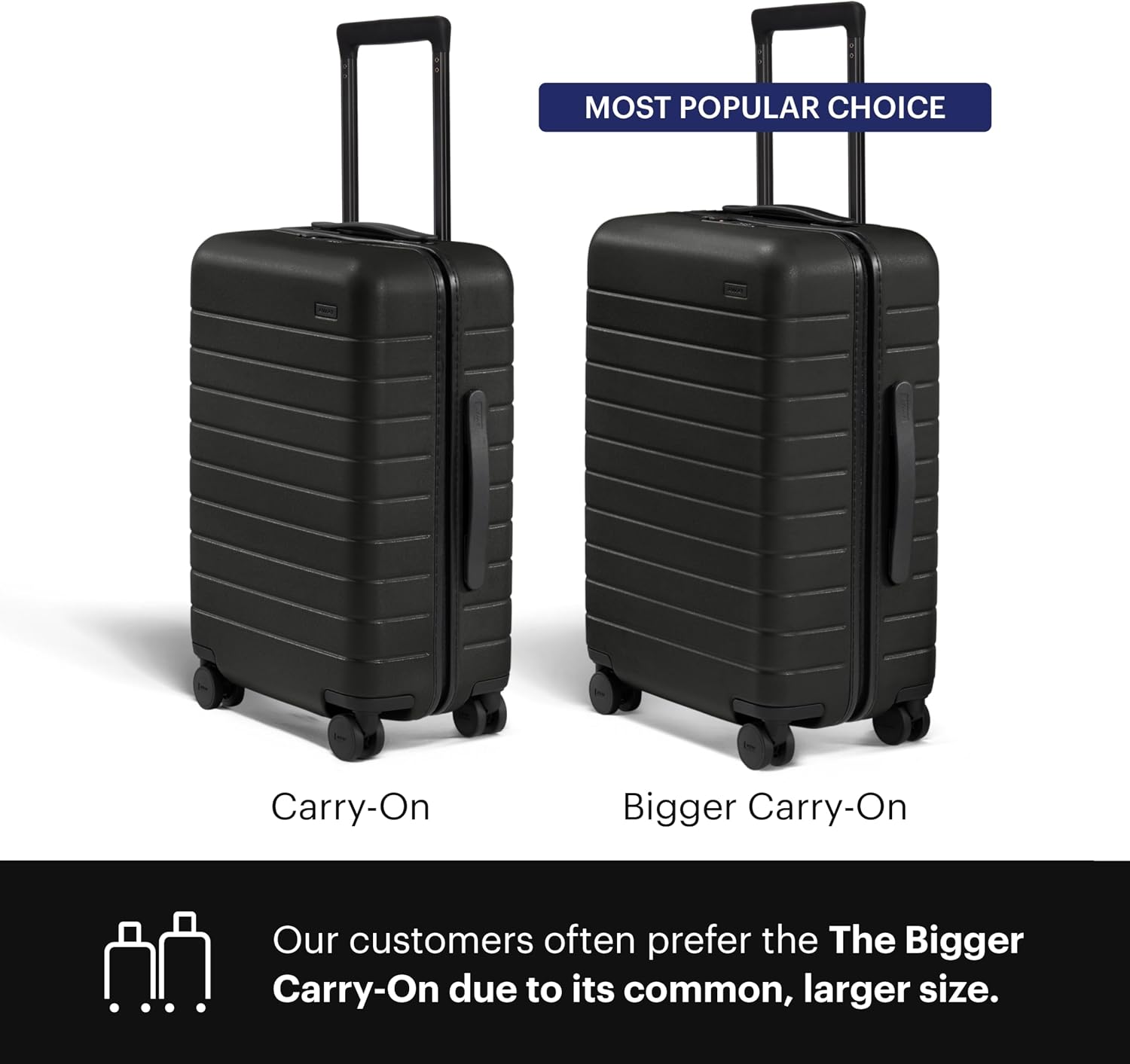 Away The Carry-On Luggage, 22-inch Lightweight Hardside Spinner Suitcase | Durable & Lightweight, Premium 360° Spinner Wheels, Interior Compression System, TSA-Approved Lock, Jet Black - Image 6