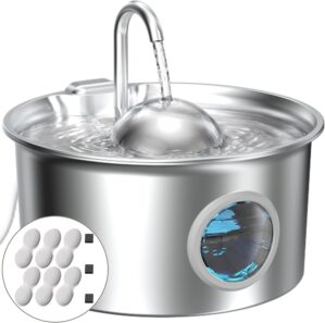 Stainless Steel Cat Water Fountain:...