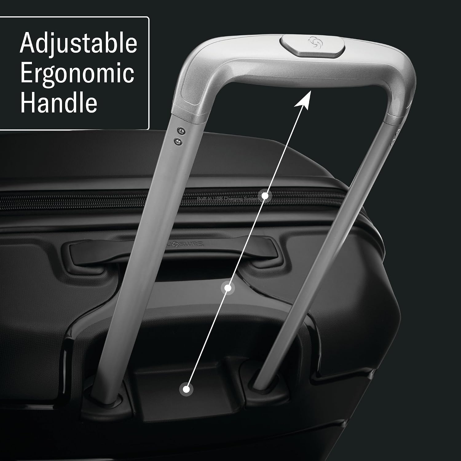 Samsonite Freeform Hardside Carry-On Luggage with Spinner Wheels - Hardshell Suitcase - TSA, Airline-Approved - Expandable Hard Shell, Smooth Rolling Wheels for Lightweight Travel - Navy - Image 6