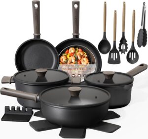 Astercook 19 Pcs Pots and Pans Set ...