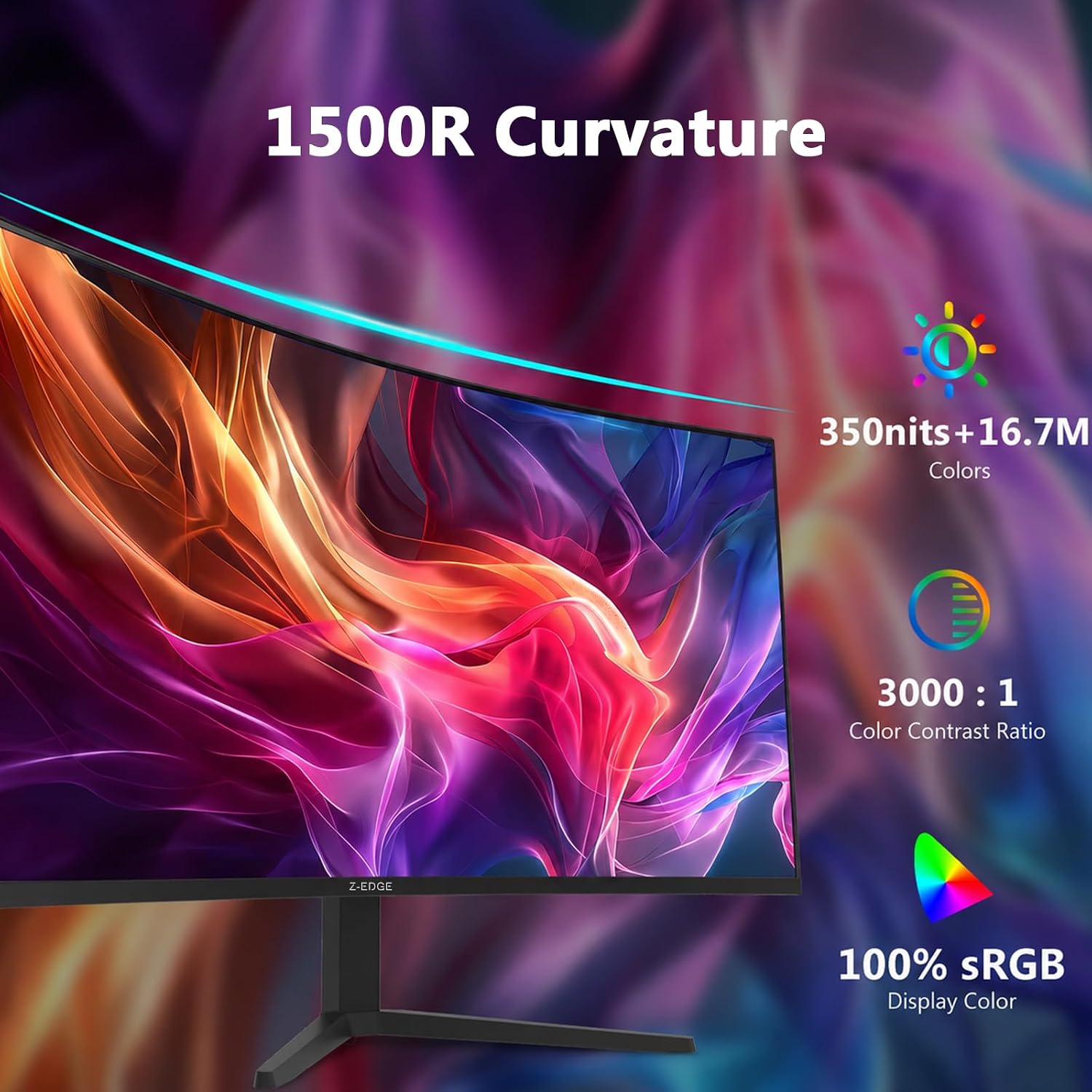 Z-Edge 49 inch Ultrawide Curved Computer Monitor, DQHD 5120x1440, 165Hz - Image 4